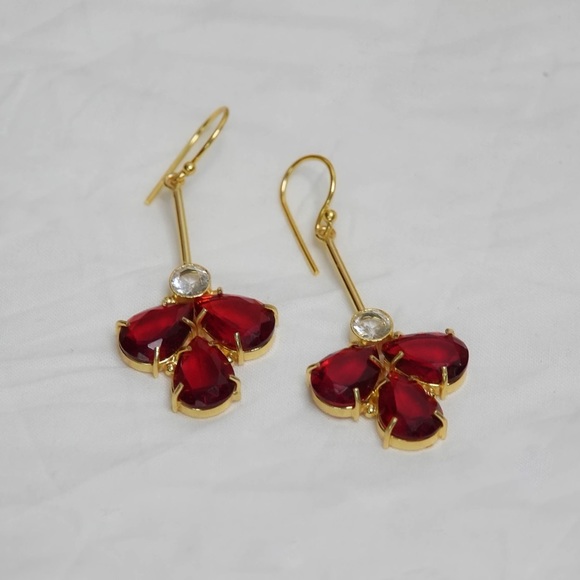 Zara brand new limited edition gold plated brass floral earrings for summer - Picture 3 of 4